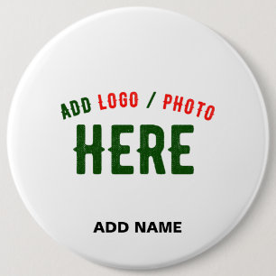 STYLISH MODERN CUSTOMIZABLE WHITE VERIFIED BRANDED 6 CM ROUND BADGE