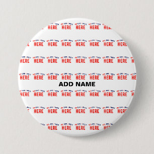 STYLISH MODERN CUSTOMIZABLE WHITE VERIFIED BRANDED 7.5 CM ROUND BADGE
