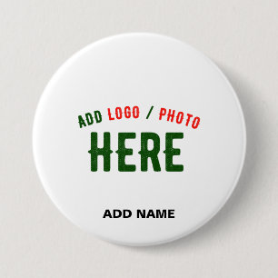 STYLISH MODERN CUSTOMIZABLE WHITE VERIFIED BRANDED 7.5 CM ROUND BADGE