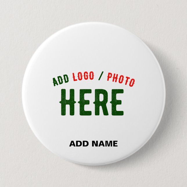 STYLISH MODERN CUSTOMIZABLE WHITE VERIFIED BRANDED 7.5 CM ROUND BADGE (Front)