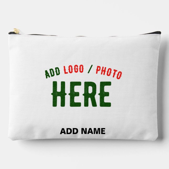 STYLISH MODERN CUSTOMIZABLE WHITE VERIFIED BRANDED ACCESSORY POUCH (Front)