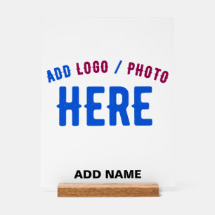 STYLISH MODERN CUSTOMIZABLE WHITE VERIFIED BRANDED ACRYLIC SIGN