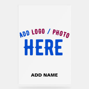 STYLISH MODERN CUSTOMIZABLE WHITE VERIFIED BRANDED ACRYLIC SIGN