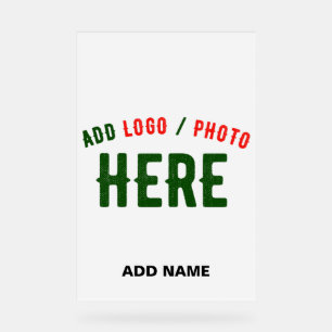 STYLISH MODERN CUSTOMIZABLE WHITE VERIFIED BRANDED ACRYLIC SIGN