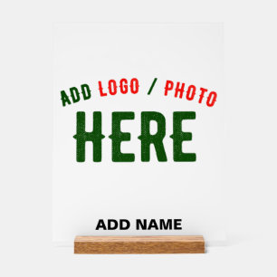 STYLISH MODERN CUSTOMIZABLE WHITE VERIFIED BRANDED ACRYLIC SIGN