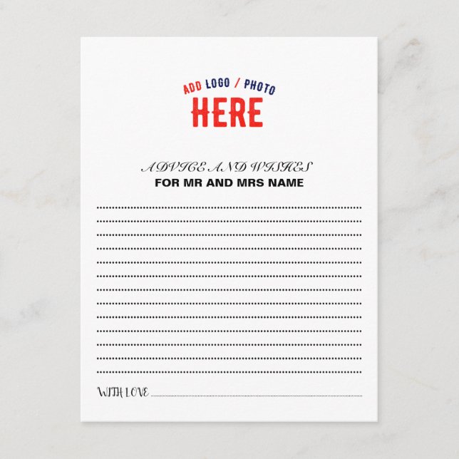 STYLISH MODERN CUSTOMIZABLE WHITE VERIFIED BRANDED ADVICE CARD (Front)