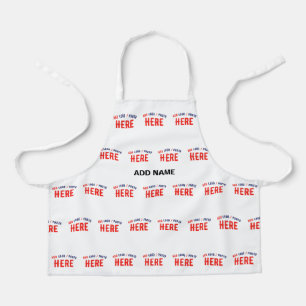 STYLISH MODERN CUSTOMIZABLE WHITE VERIFIED BRANDED APRON