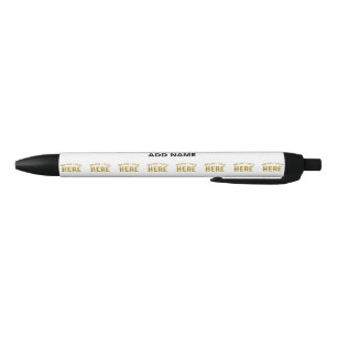 STYLISH MODERN CUSTOMIZABLE WHITE VERIFIED BRANDED BLACK INK PEN