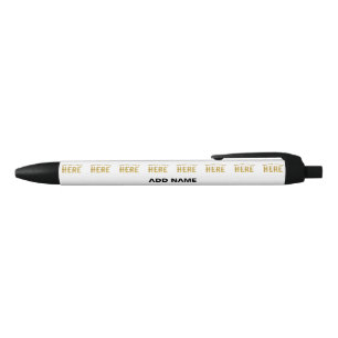 STYLISH MODERN CUSTOMIZABLE WHITE VERIFIED BRANDED BLACK INK PEN