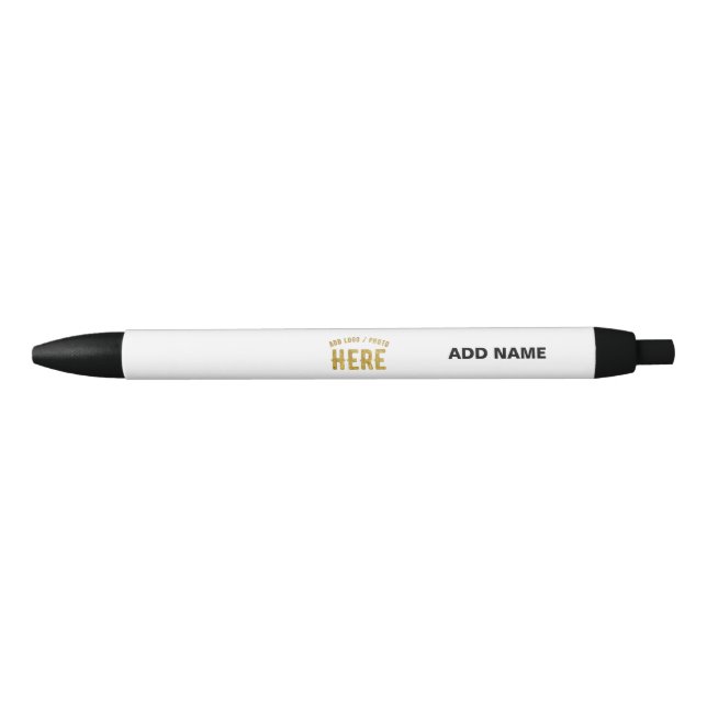 STYLISH MODERN CUSTOMIZABLE WHITE VERIFIED BRANDED BLUE INK PEN (Front)