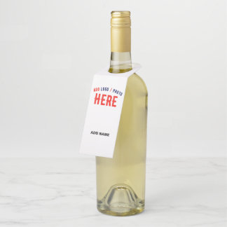 STYLISH MODERN CUSTOMIZABLE WHITE VERIFIED BRANDED BOTTLE TAG