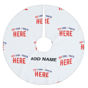 STYLISH MODERN CUSTOMIZABLE WHITE VERIFIED BRANDED BRUSHED POLYESTER TREE SKIRT