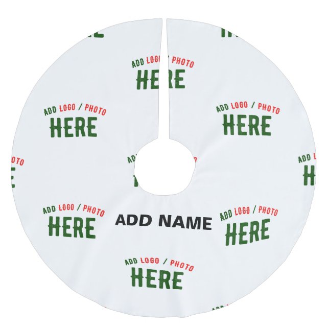 STYLISH MODERN CUSTOMIZABLE WHITE VERIFIED BRANDED BRUSHED POLYESTER TREE SKIRT (Front)