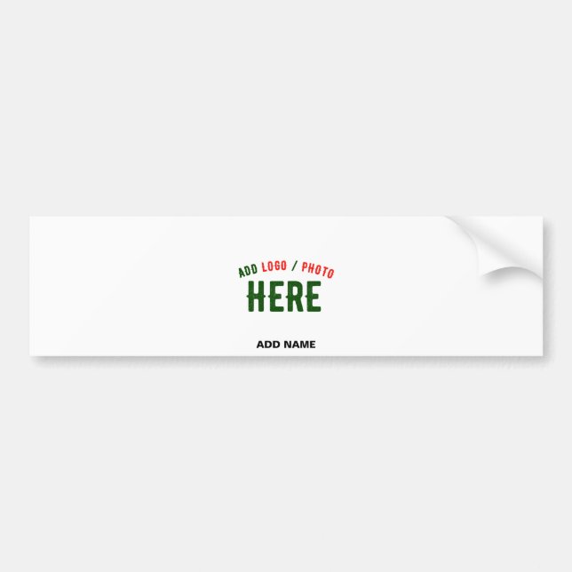 STYLISH MODERN CUSTOMIZABLE WHITE VERIFIED BRANDED BUMPER STICKER (Front)