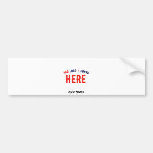 STYLISH MODERN CUSTOMIZABLE WHITE VERIFIED BRANDED BUMPER STICKER