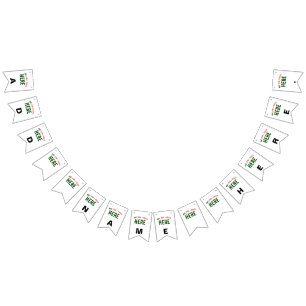 STYLISH MODERN CUSTOMIZABLE WHITE VERIFIED BRANDED BUNTING
