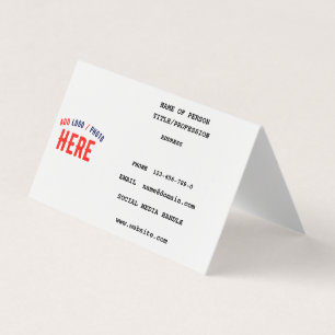 STYLISH MODERN CUSTOMIZABLE WHITE VERIFIED BRANDED BUSINESS CARD