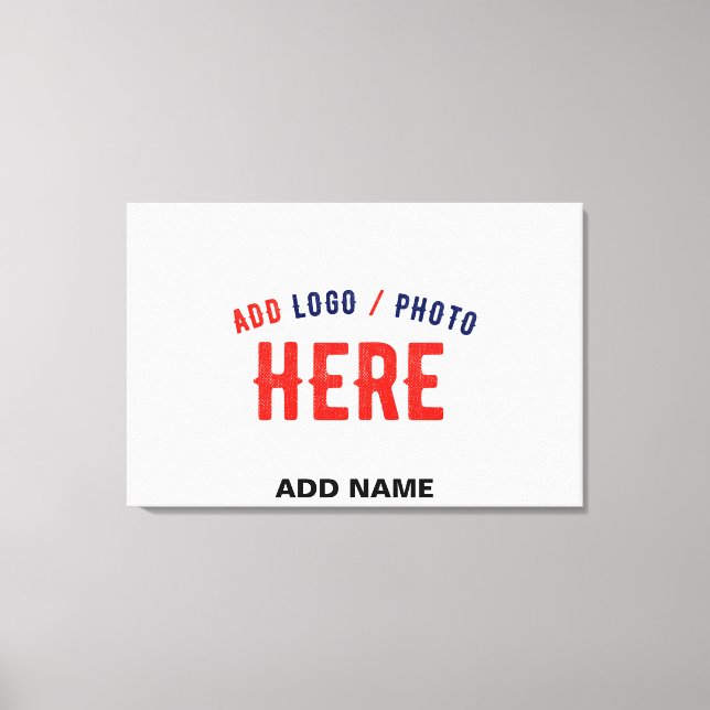 STYLISH MODERN CUSTOMIZABLE WHITE VERIFIED BRANDED CANVAS PRINT (Front)