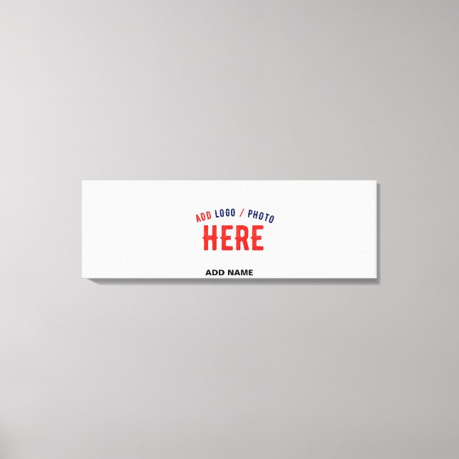 STYLISH MODERN CUSTOMIZABLE WHITE VERIFIED BRANDED CANVAS PRINT (Front)