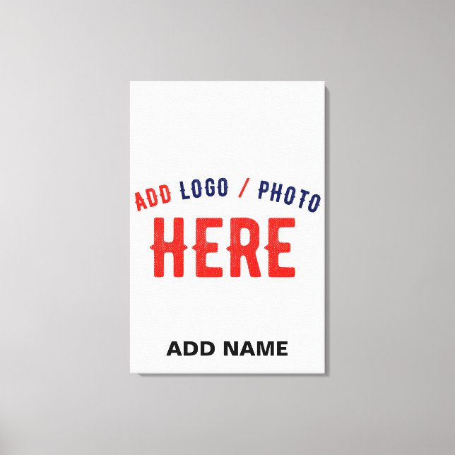 STYLISH MODERN CUSTOMIZABLE WHITE VERIFIED BRANDED CANVAS PRINT (Front)