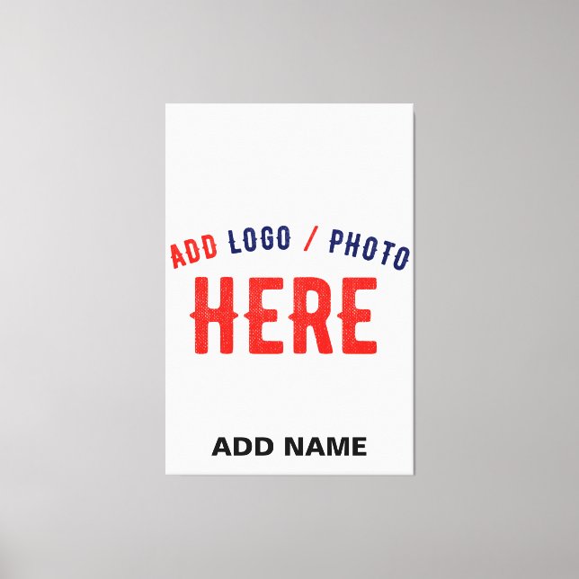 STYLISH MODERN CUSTOMIZABLE WHITE VERIFIED BRANDED CANVAS PRINT (Front)