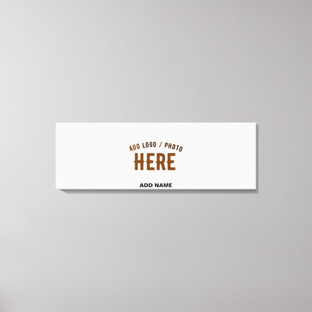 STYLISH MODERN CUSTOMIZABLE WHITE VERIFIED BRANDED CANVAS PRINT (Front)