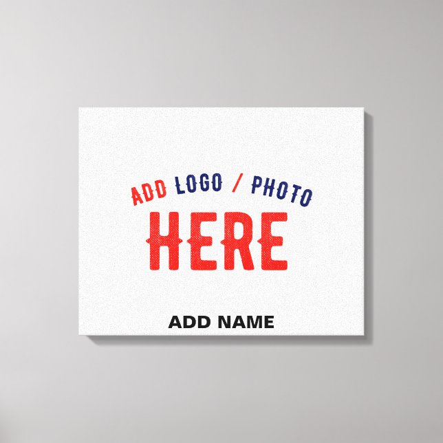 STYLISH MODERN CUSTOMIZABLE WHITE VERIFIED BRANDED CANVAS PRINT (Front)