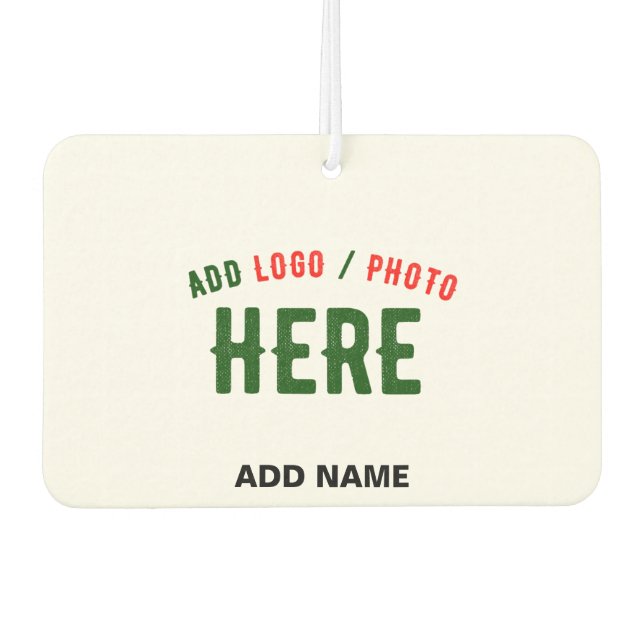 STYLISH MODERN CUSTOMIZABLE WHITE VERIFIED BRANDED CAR AIR FRESHENER (Front)