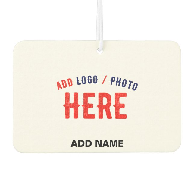 STYLISH MODERN CUSTOMIZABLE WHITE VERIFIED BRANDED CAR AIR FRESHENER (Front)