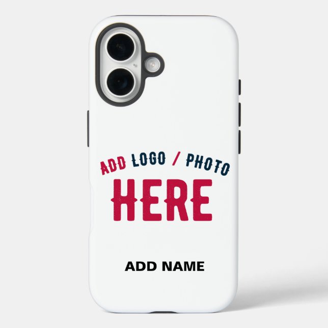 STYLISH MODERN CUSTOMIZABLE WHITE VERIFIED BRANDED Case-Mate iPhone CASE (Back)