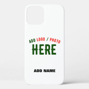 STYLISH MODERN CUSTOMIZABLE WHITE VERIFIED BRANDED iPhone 12 CASE