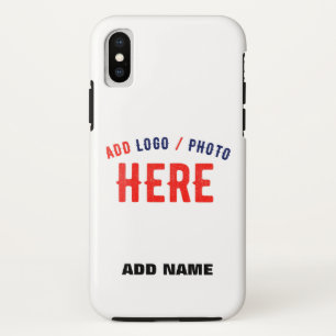 STYLISH MODERN CUSTOMIZABLE WHITE VERIFIED BRANDED iPhone XS CASE