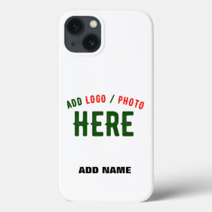 STYLISH MODERN CUSTOMIZABLE WHITE VERIFIED BRANDED iPhone 13 CASE