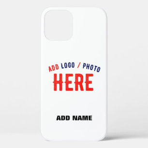 STYLISH MODERN CUSTOMIZABLE WHITE VERIFIED BRANDED iPhone 12 PRO CASE