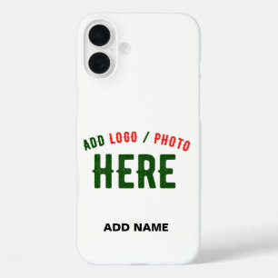 STYLISH MODERN CUSTOMIZABLE WHITE VERIFIED BRANDED iPhone 16 PLUS CASE