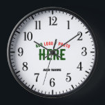 STYLISH MODERN CUSTOMIZABLE WHITE VERIFIED BRANDED CLOCK<br><div class="desc">THIS IS A DESIGN FITTING FOR EVERYONE.YOU CAN CHANGE, RESIZE OR ADD LOGO, PHOTO, TEXT AND COLOURS THE WAY YOU LIKE.THANK YOU.</div>