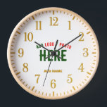STYLISH MODERN CUSTOMIZABLE WHITE VERIFIED BRANDED CLOCK<br><div class="desc">THIS IS A DESIGN FITTING FOR EVERYONE.YOU CAN CHANGE, RESIZE OR ADD LOGO, PHOTO, TEXT AND COLOURS THE WAY YOU LIKE.THANK YOU.</div>