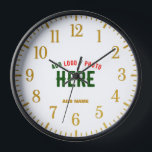 STYLISH MODERN CUSTOMIZABLE WHITE VERIFIED BRANDED CLOCK<br><div class="desc">THIS IS A DESIGN FITTING FOR EVERYONE.YOU CAN CHANGE, RESIZE OR ADD LOGO, PHOTO, TEXT AND COLOURS THE WAY YOU LIKE.THANK YOU.</div>
