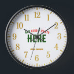 STYLISH MODERN CUSTOMIZABLE WHITE VERIFIED BRANDED CLOCK<br><div class="desc">THIS IS A DESIGN FITTING FOR EVERYONE.YOU CAN CHANGE, RESIZE OR ADD LOGO, PHOTO, TEXT AND COLOURS THE WAY YOU LIKE.THANK YOU.</div>