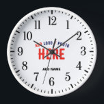 STYLISH MODERN CUSTOMIZABLE WHITE VERIFIED BRANDED CLOCK<br><div class="desc">THIS IS A DESIGN FITTING FOR EVERYONE.YOU CAN CHANGE, RESIZE OR ADD LOGO, PHOTO, TEXT AND COLOURS THE WAY YOU LIKE.THANK YOU.</div>
