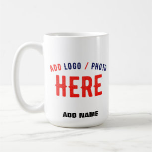 STYLISH MODERN CUSTOMIZABLE WHITE VERIFIED BRANDED COFFEE MUG