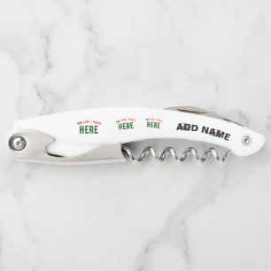 STYLISH MODERN CUSTOMIZABLE WHITE VERIFIED BRANDED CORKSCREW