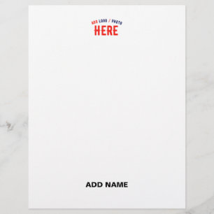 STYLISH MODERN CUSTOMIZABLE WHITE VERIFIED BRANDED CUSTOM LETTERHEAD