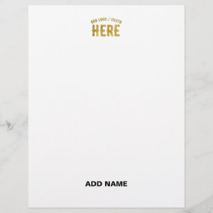 STYLISH MODERN CUSTOMIZABLE WHITE VERIFIED BRANDED CUSTOM LETTERHEAD
