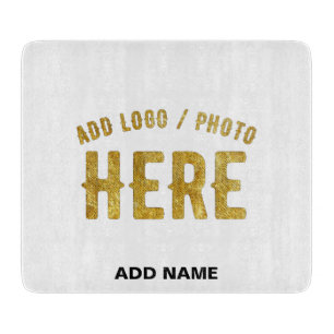 STYLISH MODERN CUSTOMIZABLE WHITE VERIFIED BRANDED CUTTING BOARD