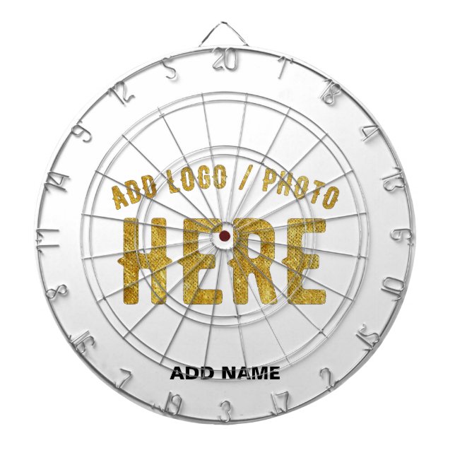 STYLISH MODERN CUSTOMIZABLE WHITE VERIFIED BRANDED DARTBOARD (Front)