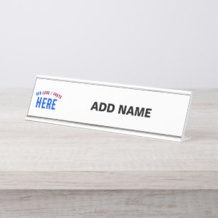 STYLISH MODERN CUSTOMIZABLE WHITE VERIFIED BRANDED DESK NAME PLATE