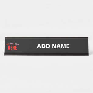 STYLISH MODERN CUSTOMIZABLE WHITE VERIFIED BRANDED DESK NAME PLATE