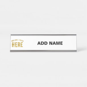 STYLISH MODERN CUSTOMIZABLE WHITE VERIFIED BRANDED DESK NAME PLATE