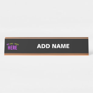 STYLISH MODERN CUSTOMIZABLE WHITE VERIFIED BRANDED DESK NAME PLATE